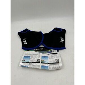 Sunlite Sports Black with Blue Trim Swim Gloves 1 Pair with Fitness Poster